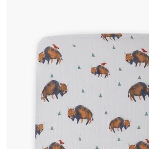 Little Unicorn Cotton Muslin Buffalo Print Crib Sheet